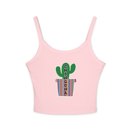 Chingona Cacti Spaghetti Strap Tank Top