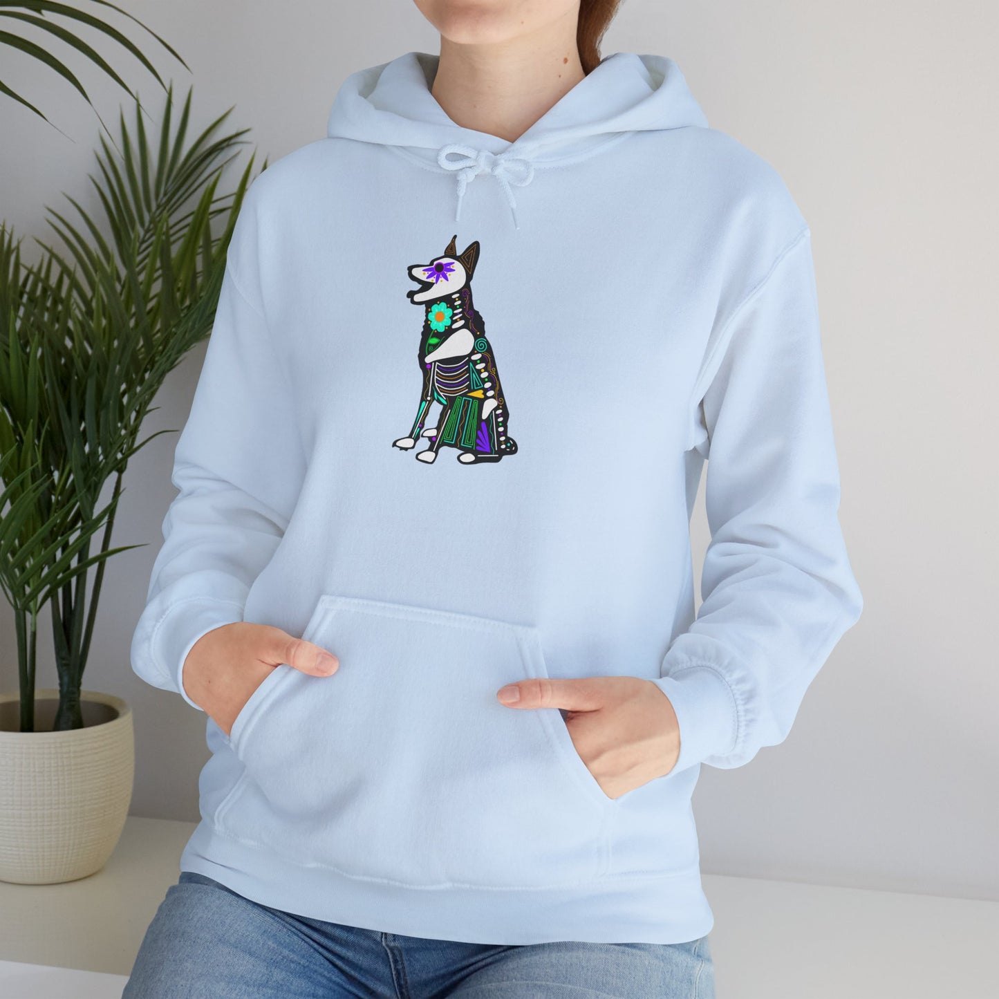 Dia de los Muertos German Shepard Hooded Sweatshirt