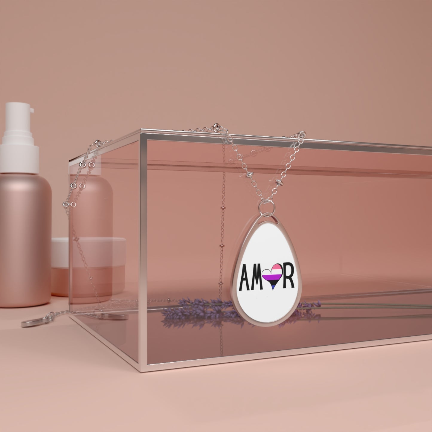 Amor Genderfluid Oval Necklace