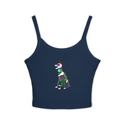 Dia de los Muertos German Shepard Spaghetti Strap Tank Top