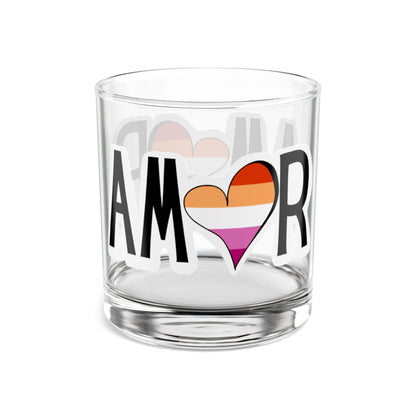Amor - Lesbian Rocks Glass, 10oz
