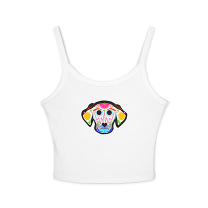 Dia de los Muertos Dog Spaghetti Strap Tank Top