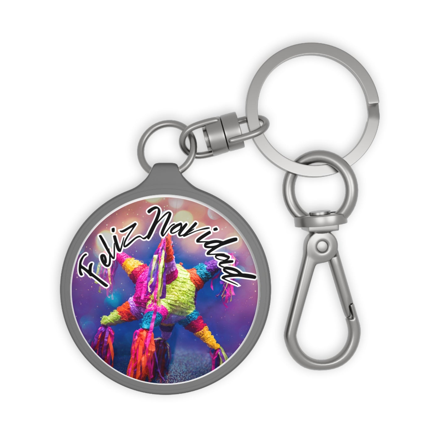 Feliz Navidad Pinata Keyring Tag