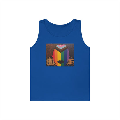 Black and Queer Heavy Cotton Tank Top