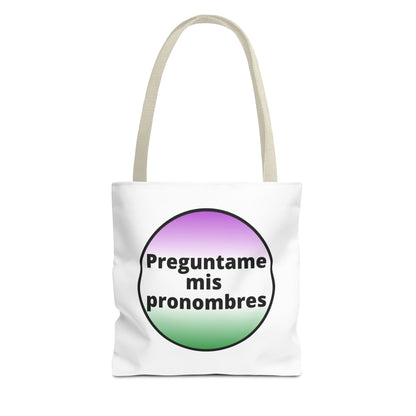 Preguntame mis Pronombres Gender NonConforming Tote Bag