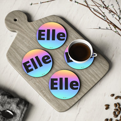 Elle Rainbow Coasters