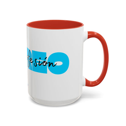 Perreo Es Mi Profesion Blue Accent Coffee Mug