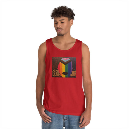Black and Queer Heavy Cotton Tank Top