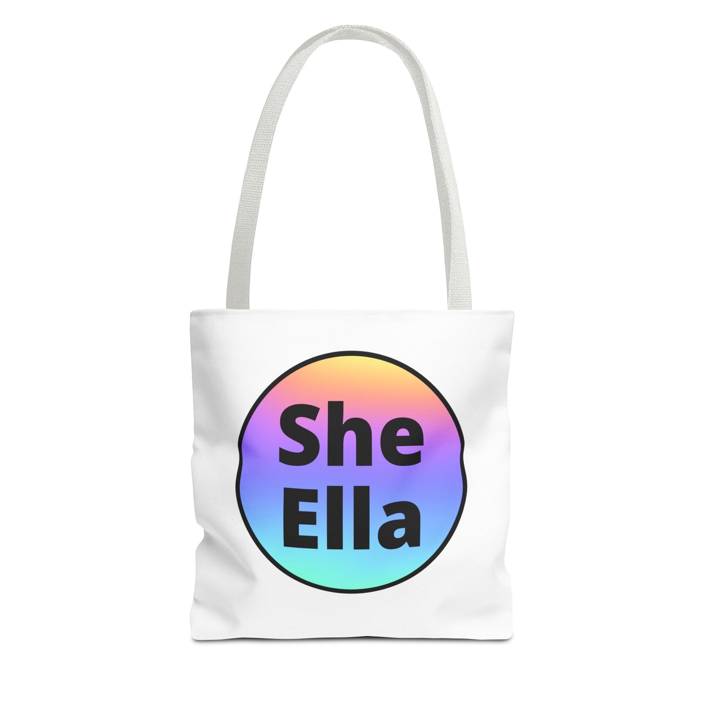 She/Ella Rainbow Tote Bag