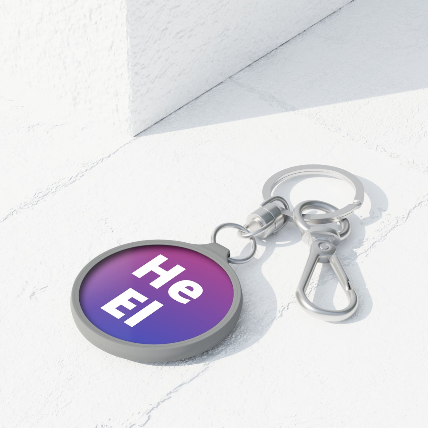 He/El Bi Keyring Tag