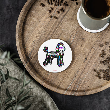Dia de los Muertos Poodle Coasters