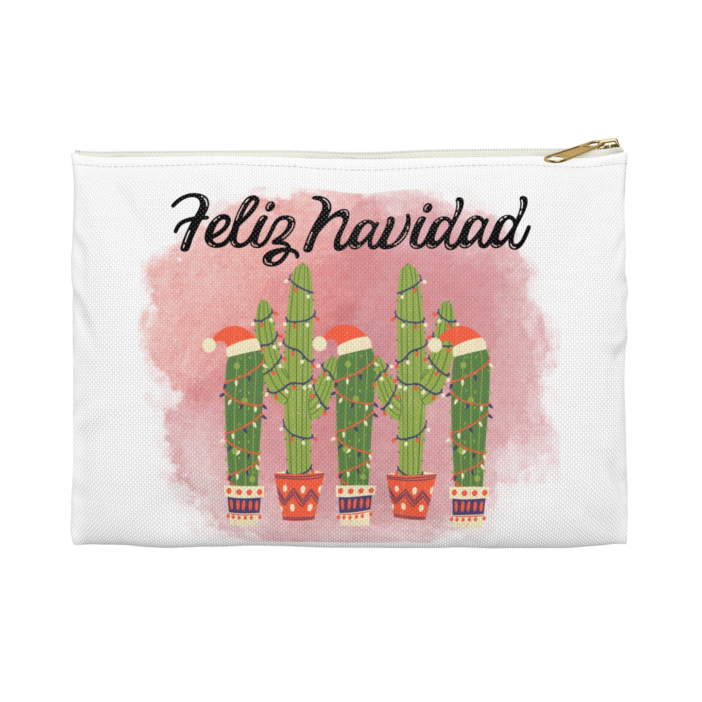 Feliz Navidad Cacti Accessory Pouch