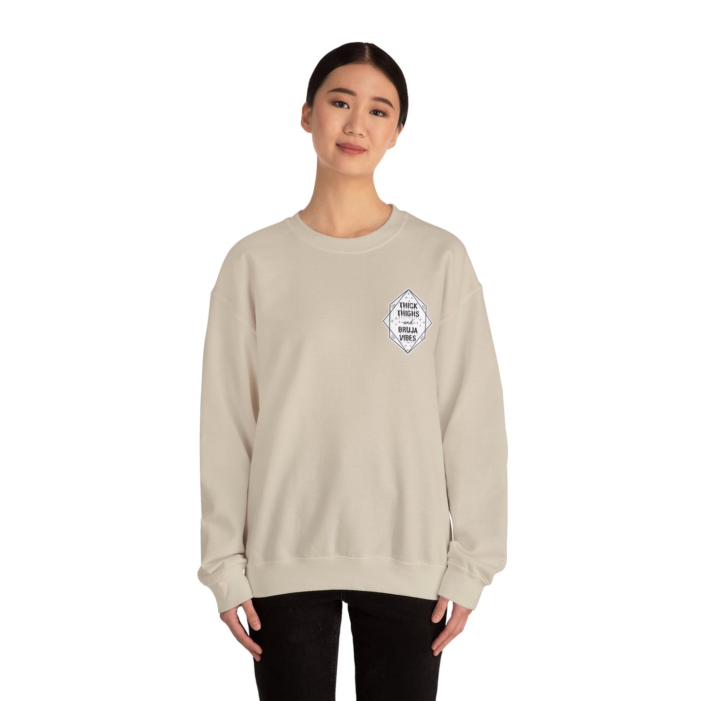 Thick Thighs Bruja Vibes Crewneck Sweatshirt