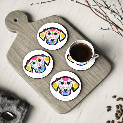 Dia de los Muertos Dog Head Coasters