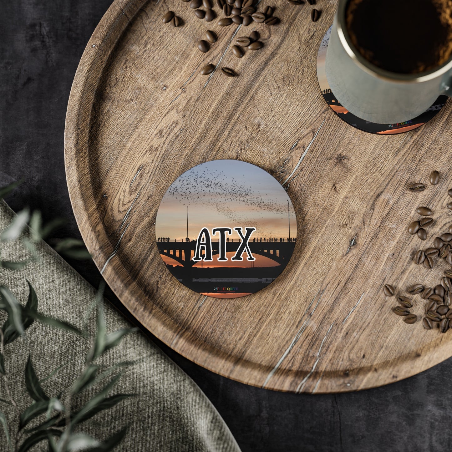 ATX Bat Bridge Coasters