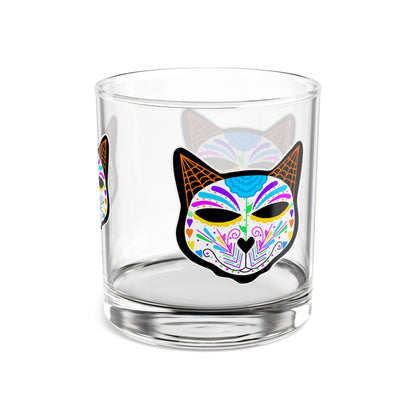 Dia de los Muertos Cat Glass