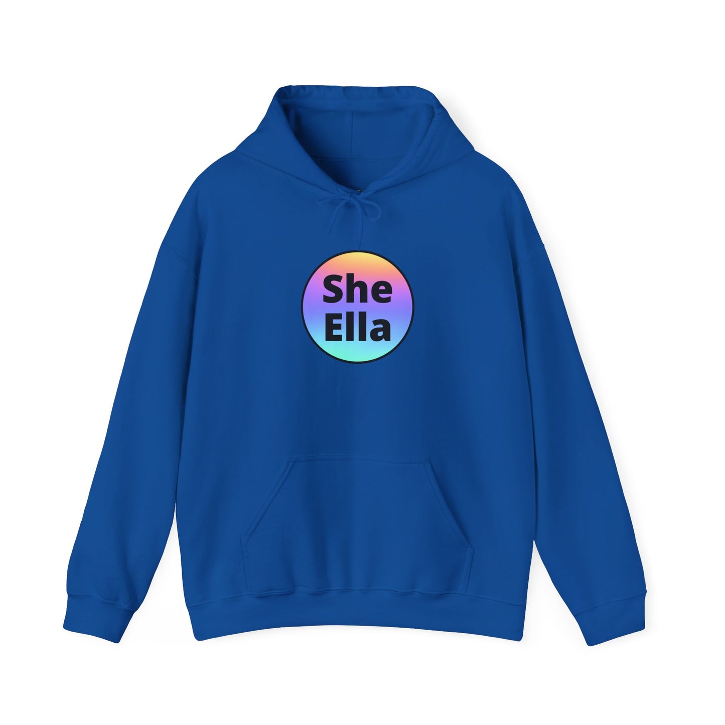 She / Ella  Rainbow Hooded Sweatshirt