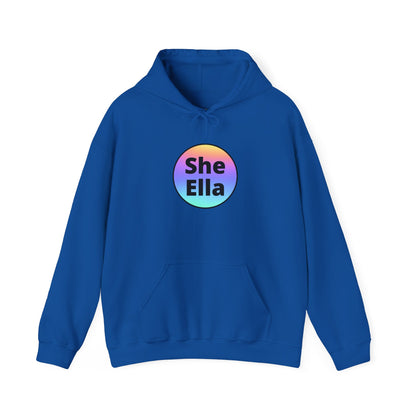 She / Ella  Rainbow Hooded Sweatshirt