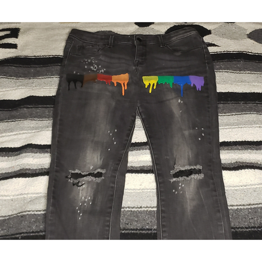 Ripped Pride Drip Jeans